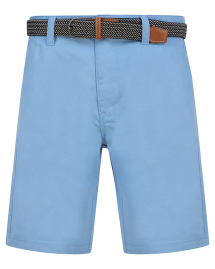Tokyo Laundry Gustavo Cotton Chino Shorts Light Blue