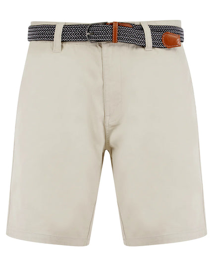 Tokyo Laundry Gustavo Cotton Chino Shorts Stone 