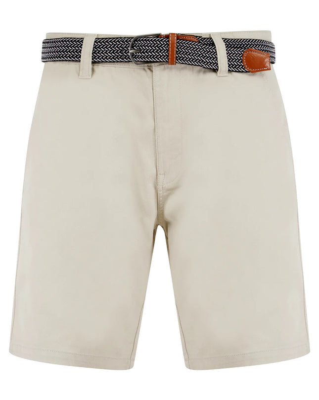 Tokyo Laundry Gustavo Cotton Chino Shorts Stone 