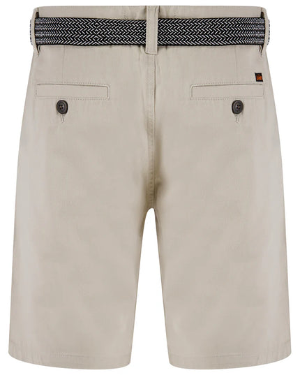 Tokyo Laundry Gustavo Cotton Chino Shorts Stone 