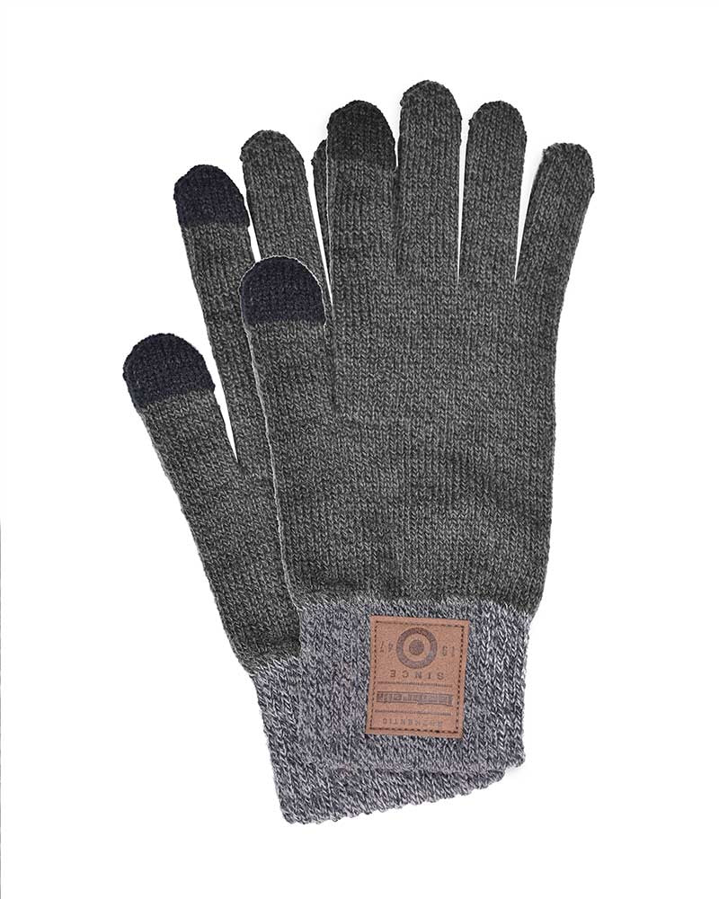 Lambretta Touch Screen Gloves Black/Charcoal - Raw Menswear 