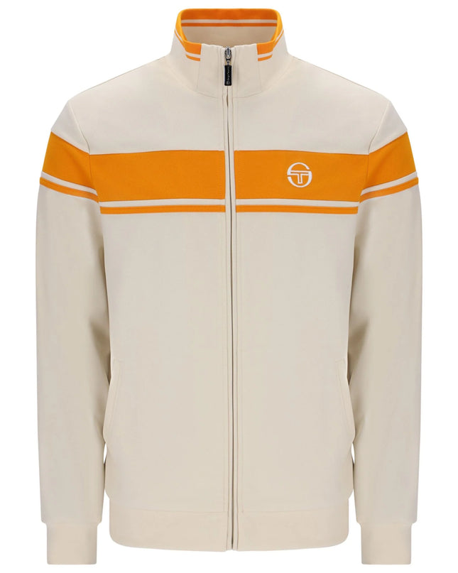 Sergio Tacchini Damarindo Track Top in Sandshell Orange Pepper