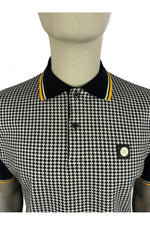 Load image into Gallery viewer, Trojan Houndstooth Panel Polo TR/8820 Ecru - Raw Menswear
