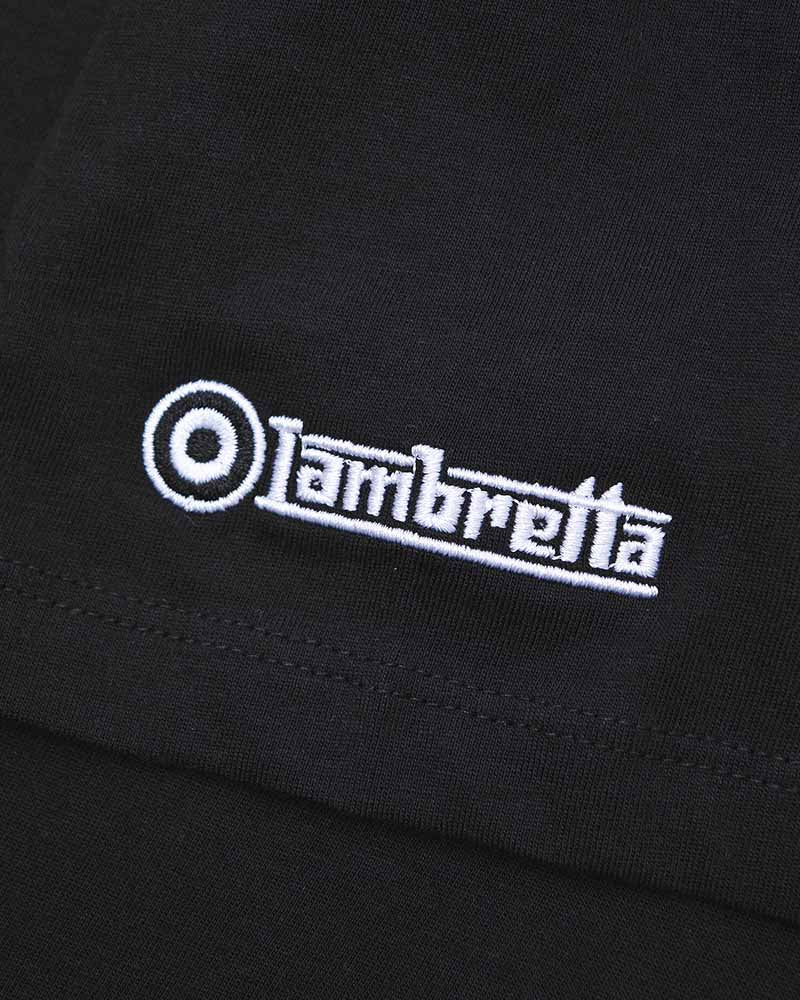 Lambretta Two Tone Logo Tee Black - Raw Menswear