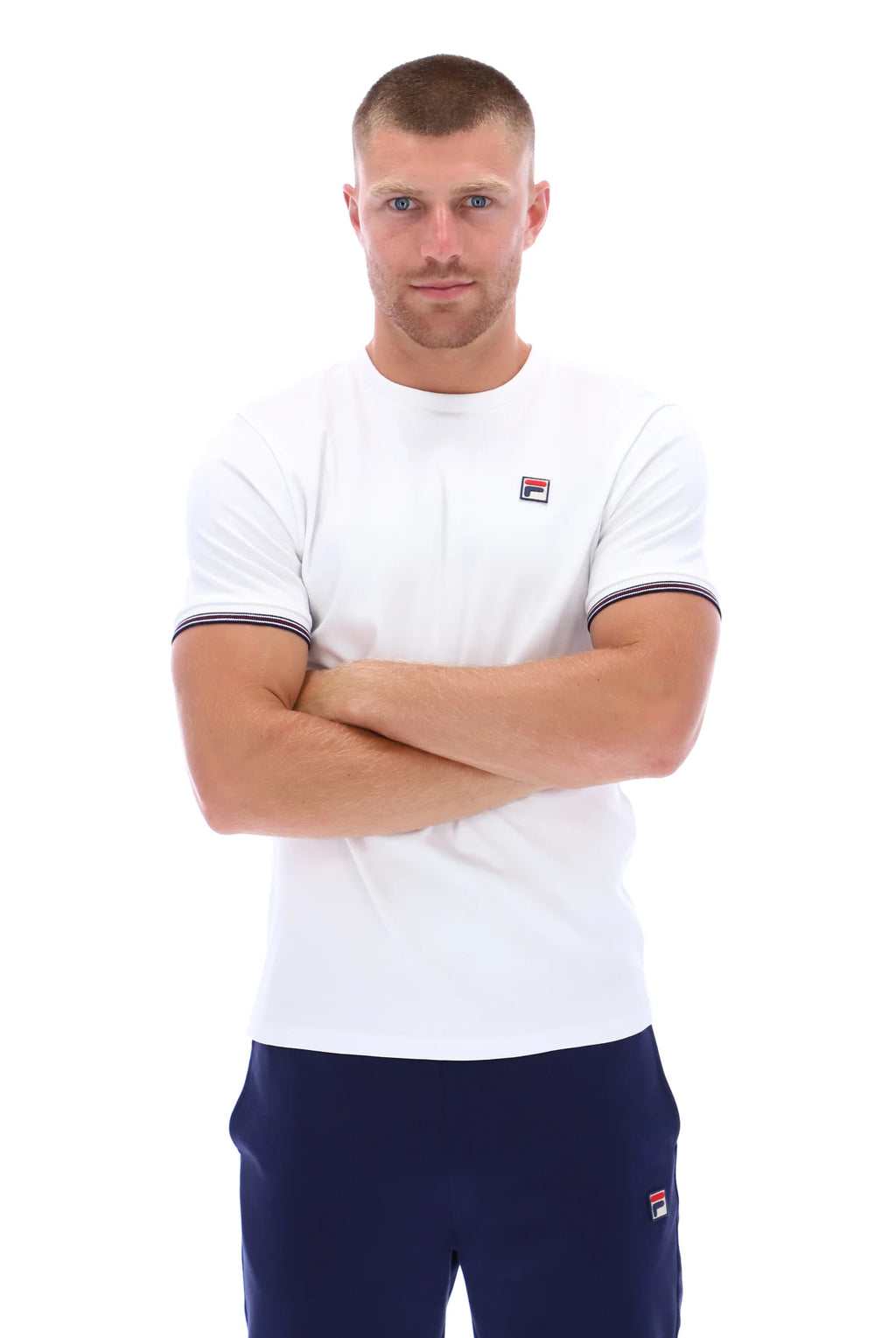 FILA Caleb Crew T-Shirt White - Raw Menswear