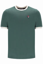 Load image into Gallery viewer, FILA Marconi Essential Ringer Tee Dark Forest Green - Raw Menswear
