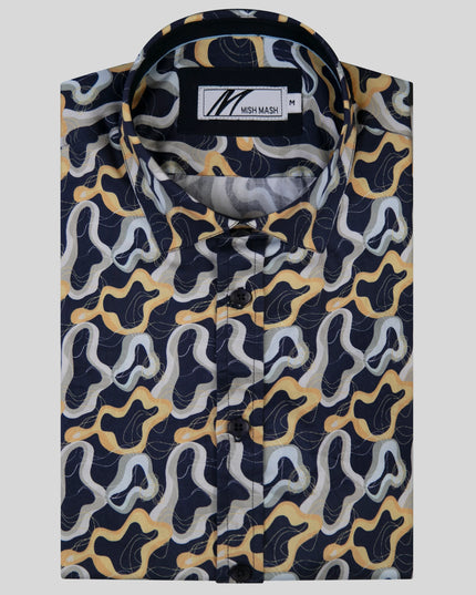 Mish Mash Marine Navy & Orange S/S Shirt