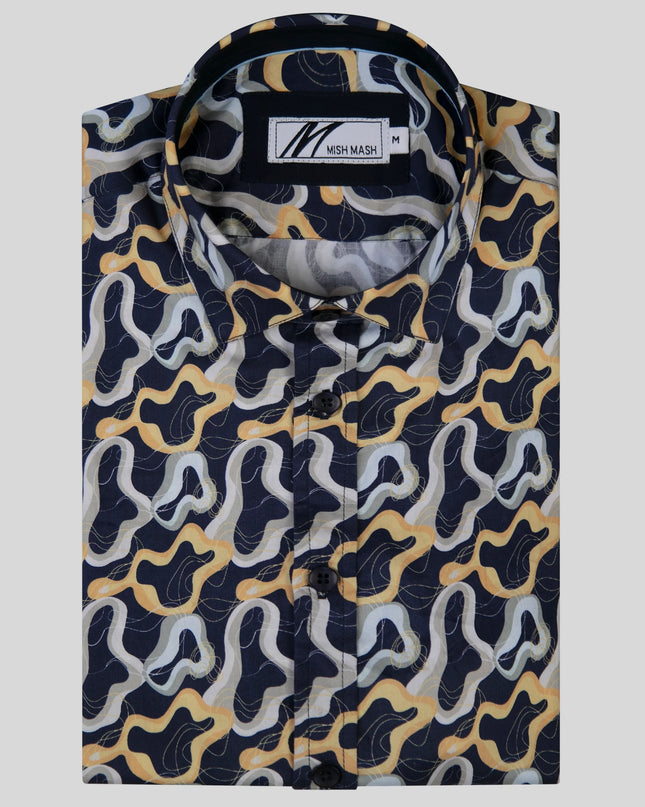 Mish Mash Marine Navy & Orange S/S Shirt