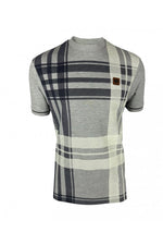 Load image into Gallery viewer, TROJAN Oversize Check Panel Tee TR/8830 Marl Grey - Raw Menswear
