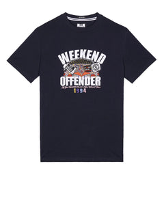 Weekend Offender Pyramid Graphic Tee Navy - Raw Menswear