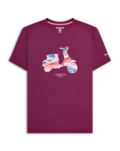 Lambretta Scooter Flag Tee Grape - Raw Menswear