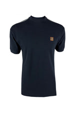 Load image into Gallery viewer, TROJAN Houndstooth trim pique tee TR/8881 Navy - Raw Menswear
