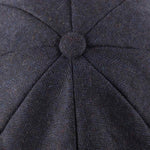 Load image into Gallery viewer, Herringbone Tweed Newsboy Cap Navy Herringbone - Raw Menswear
