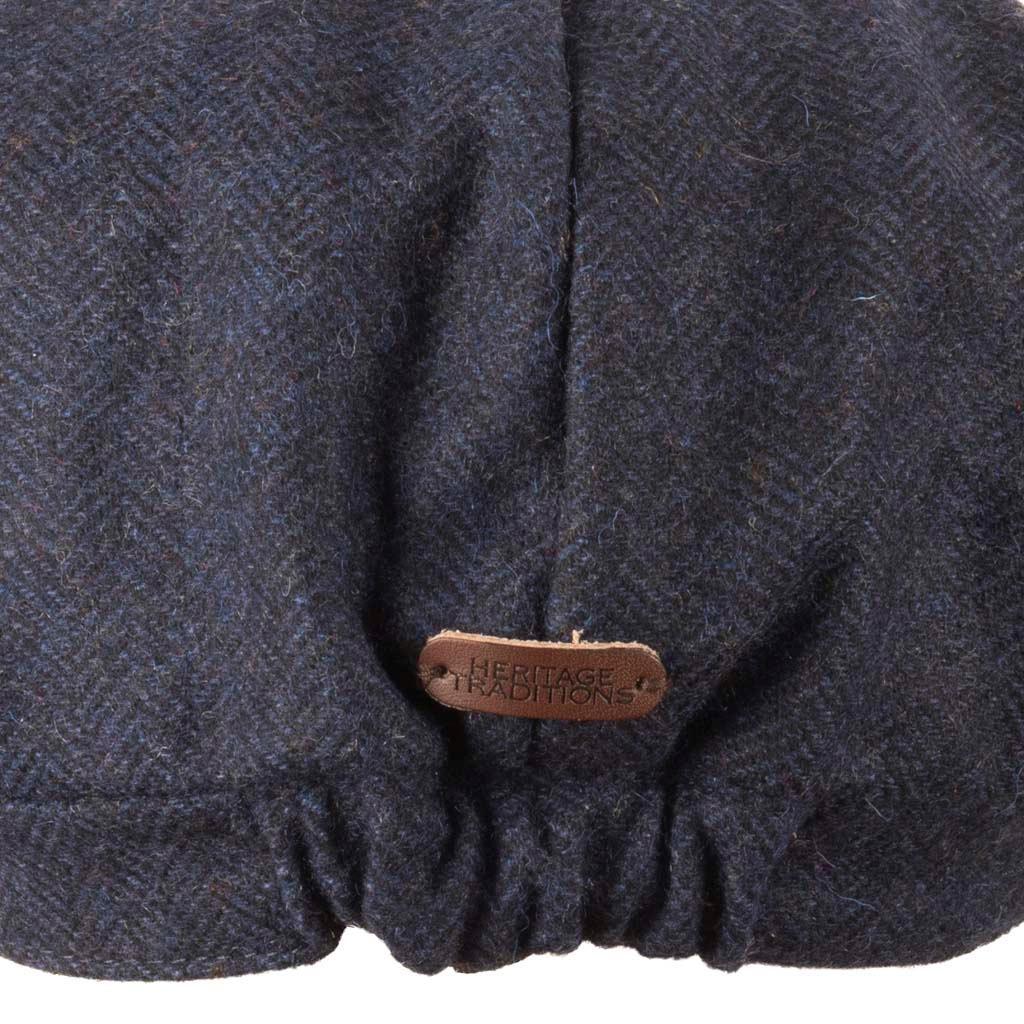 Herringbone Tweed Newsboy Cap Navy Herringbone - Raw Menswear