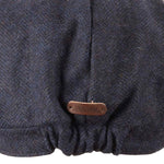 Load image into Gallery viewer, Herringbone Tweed Newsboy Cap Navy Herringbone - Raw Menswear

