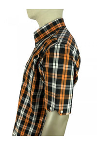 Trojan Check SS Shirt With Free Matching Pocket Square TC/1034 Trojan Orange - Raw Menswear