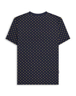 Load image into Gallery viewer, Lambretta Target AOP Tee Navy/Gold - Raw Menswear
