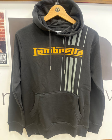 Lambretta Stripe Hoodie Black - 489 Raw Menswear