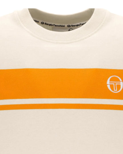 Sergio Tacchini Master Crew Neck Tee in Sandshell/Orange Pepper