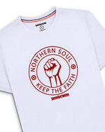 Load image into Gallery viewer, Lambretta Northern Soul Tee White/Red - 302
