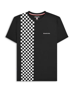 Lambretta Two Tone Stripe Tee Black/White - Raw Menswear