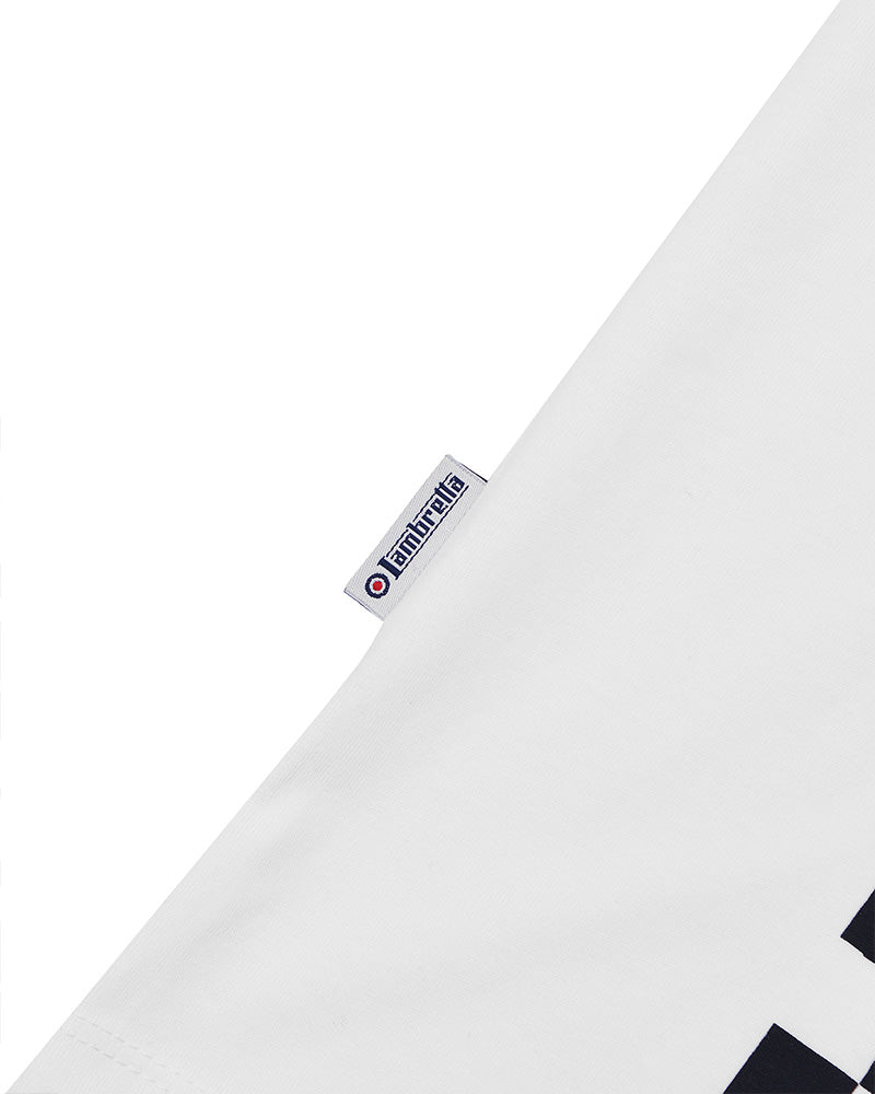 Lambretta Two Tone Stripe Tee White - Raw Menswear