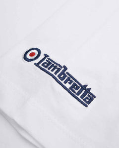 Lambretta Paisley Roundel Tee White - Raw Menswear