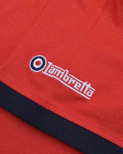 Lambretta Logo Ringer Tee Red - Raw Menswear