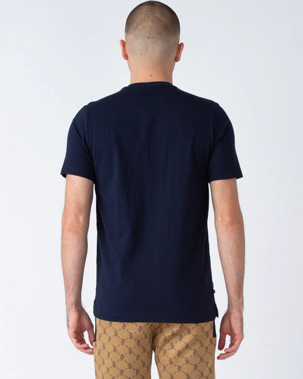 Luke Lions Den Overprint Tee Navy/Caramel - Raw Menswear