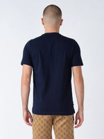 Load image into Gallery viewer, Luke Lions Den Overprint Tee Navy/Caramel - Raw Menswear
