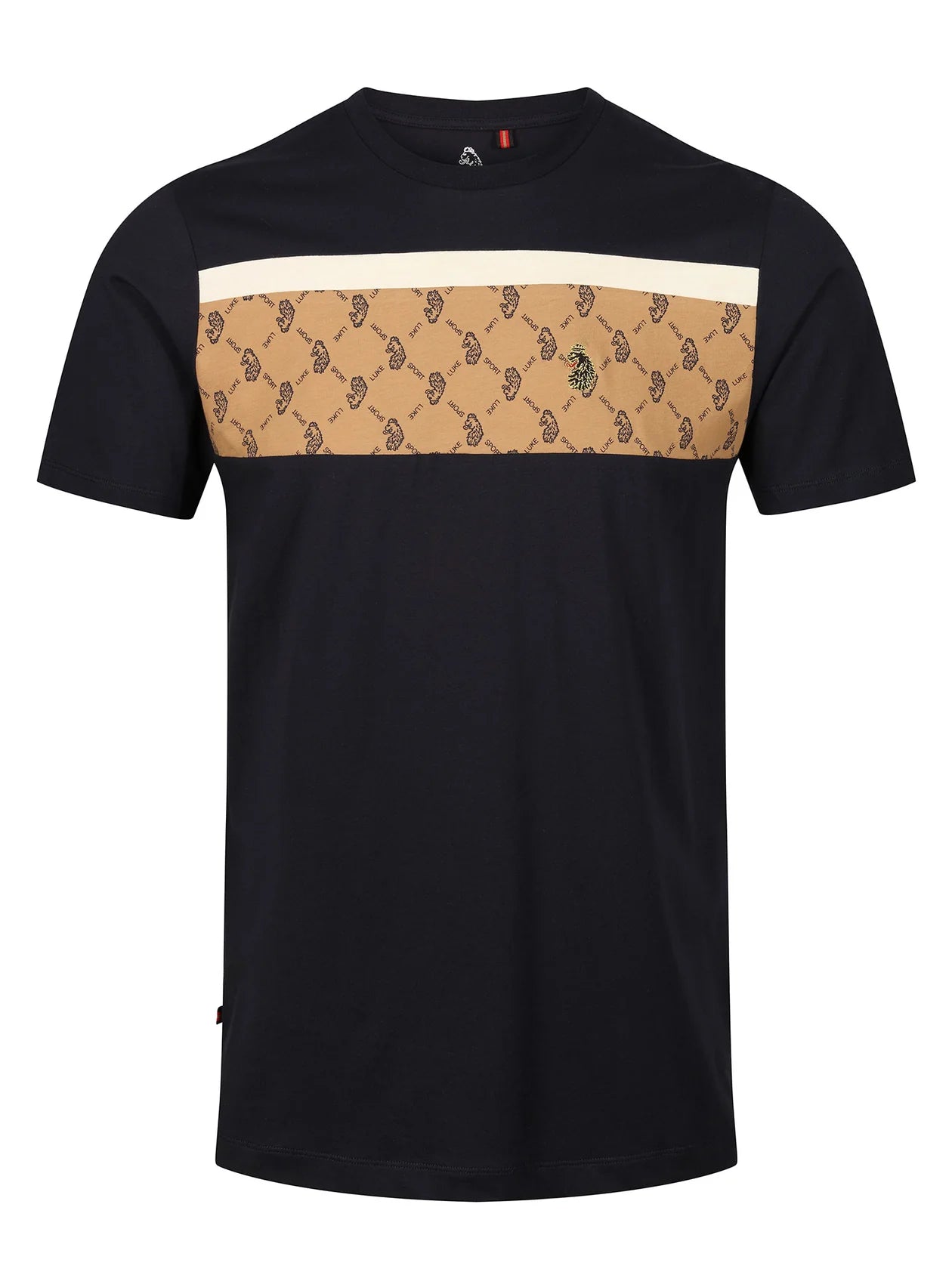 Luke Lions Den Overprint Tee Navy/Caramel - Raw Menswear 