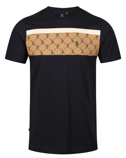 Luke Lions Den Overprint Tee Navy/Caramel - Raw Menswear 