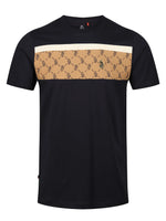 Load image into Gallery viewer, Luke Lions Den Overprint Tee Navy/Caramel - Raw Menswear 
