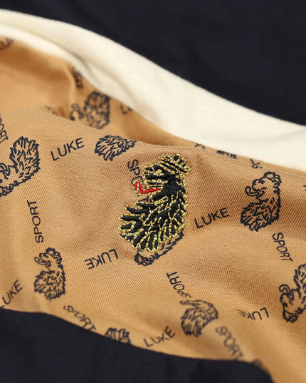 Luke Lions Den Overprint Tee Navy/Caramel - Raw Menswear