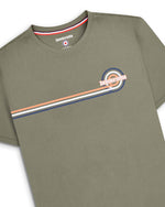 Load image into Gallery viewer, Lambretta Retro Stripe Tee Khaki -Raw Menswear
