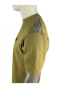 TROJAN Houndstooth trim pique tee TR/8881 Camel - Raw Menswear