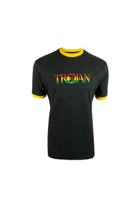 TROJAN Logo Ringer Tee TC/1014 Rasta - Raw Menswear