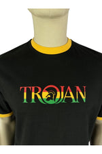 Lade das Bild in den Galerie-Viewer, TROJAN Logo Ringer Tee TC/1014 Rasta - Raw Menswear
