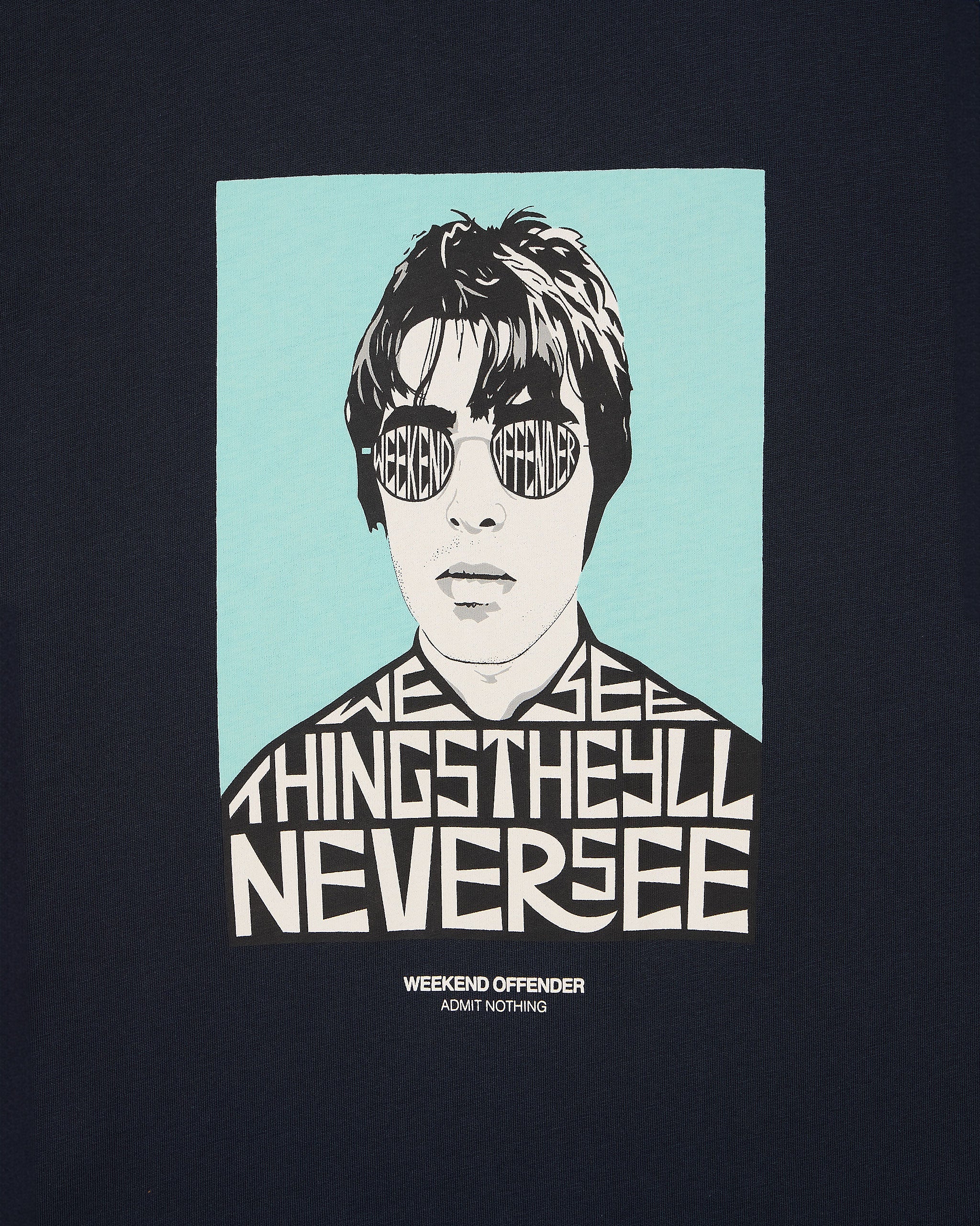 Weekend Offender Forever Graphic Oasis T-Shirt Navy - Raw Menswear
