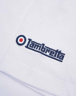 Carica l&#39;immagine nel visualizzatore di Gallery, Lambretta Racing Stripe Tee White/Navy/Red - Raw Menswear

