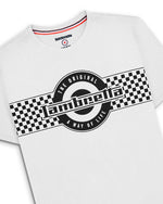 Charger l&#39;image dans la galerie, Lambretta Two Tone Logo Tee White - Raw Menswear
