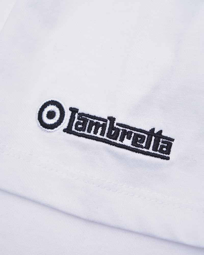 Lambretta Two Tone Logo Tee White - Raw Menswear