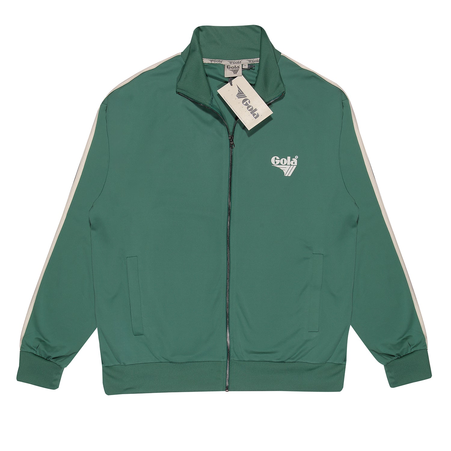 Gola Classic Printed Zip Up Track Top Jacket Green - Raw Menswear