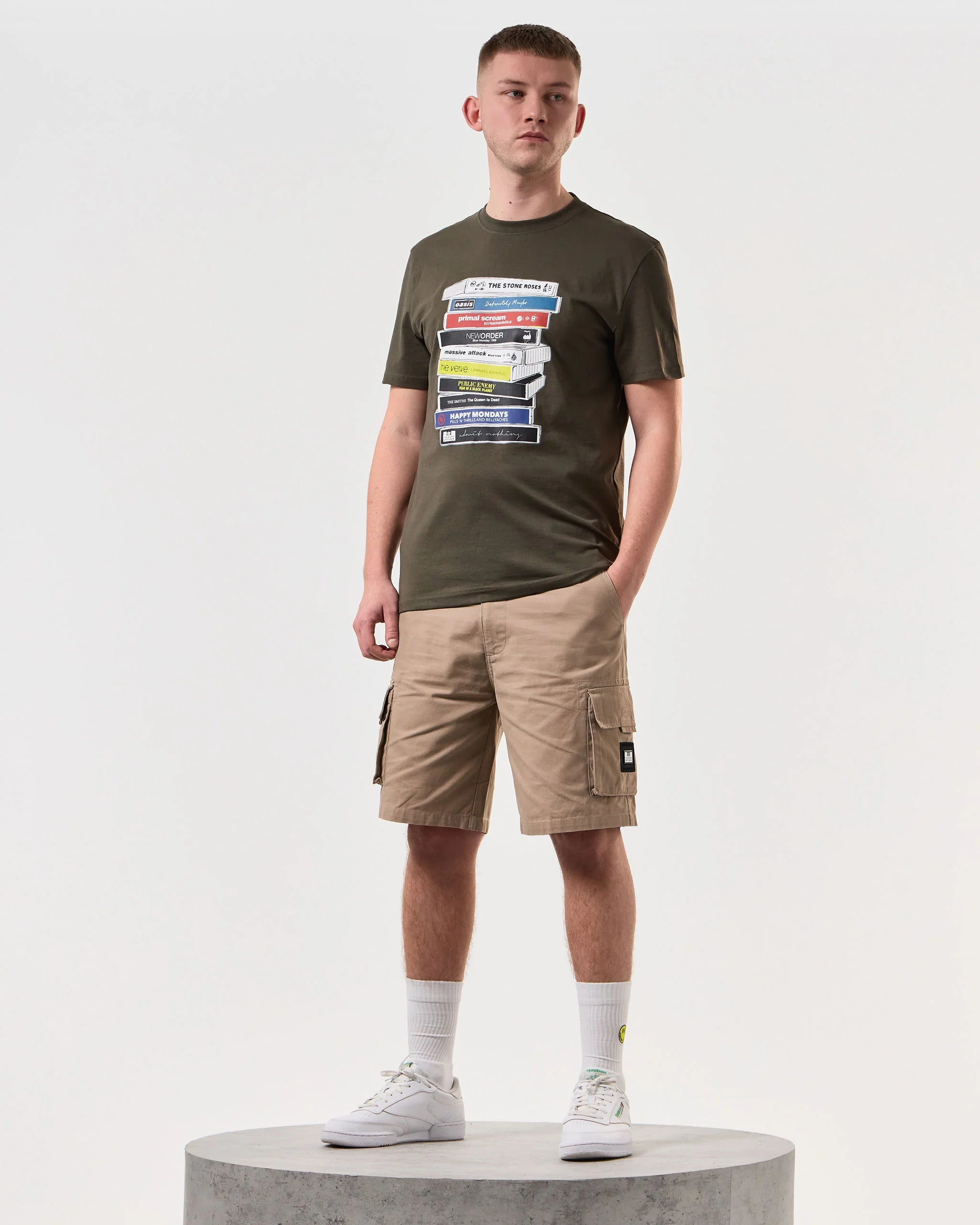 Weekend Offender Cassettes Graphic Tee Castle Green - Raw Menswear