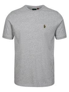 Luke 1977 Traff Core Crew Neck Tee Marl Grey - Raw Menswear