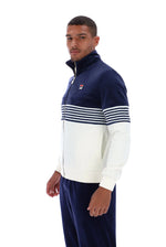 Lade das Bild in den Galerie-Viewer, Fila Merrick Stripe Velour Track Top Jacket Navy - Raw Menswear
