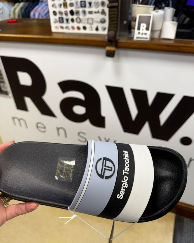 Sergio Tacchini Caspio Sliders Black Skyway/White - 1163