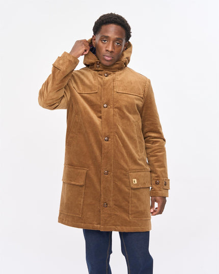 Gabicci Mens Chuck Courdroy Duffle Coat Gabicci Vintage CARAMEL