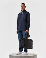 Load image into Gallery viewer, Weekend Offender Matisa Quarter Zip Sweater Navy - Raw Menswear

