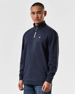 Carica l&#39;immagine nel visualizzatore di Gallery, Weekend Offender Matisa Quarter Zip Sweater Navy - Raw Menswear
